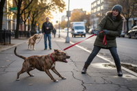 Jeder Spaziergang ist ein Kraftakt. Ziehen, Bellen, Reagieren auf alles.